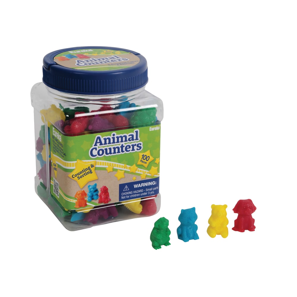 Eureka Learning Tool Tub, Animal Counters