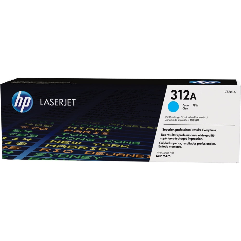 HP 312A Cyan Toner Cartridge, CF381AC