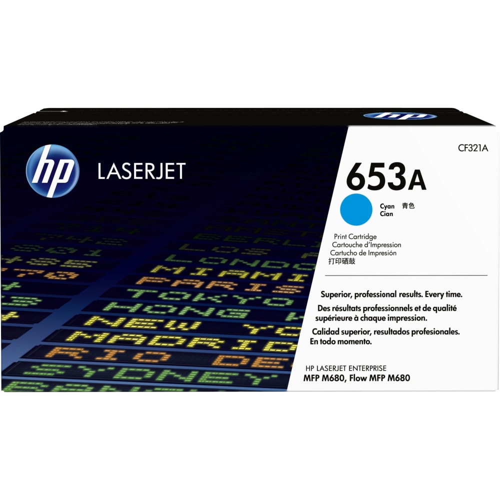 HP 653A Cyan Toner Cartridge, CF321AC