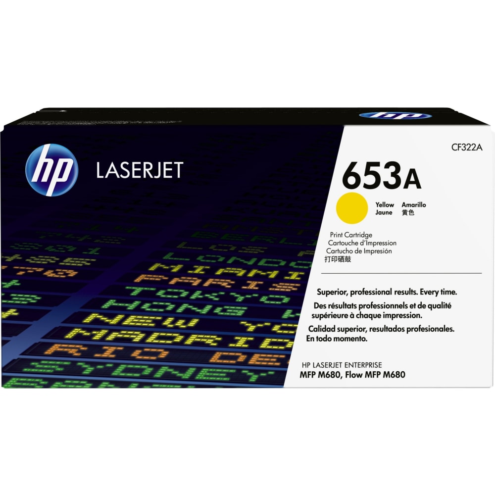 HP 653A Yellow Toner Cartridge, CF322A