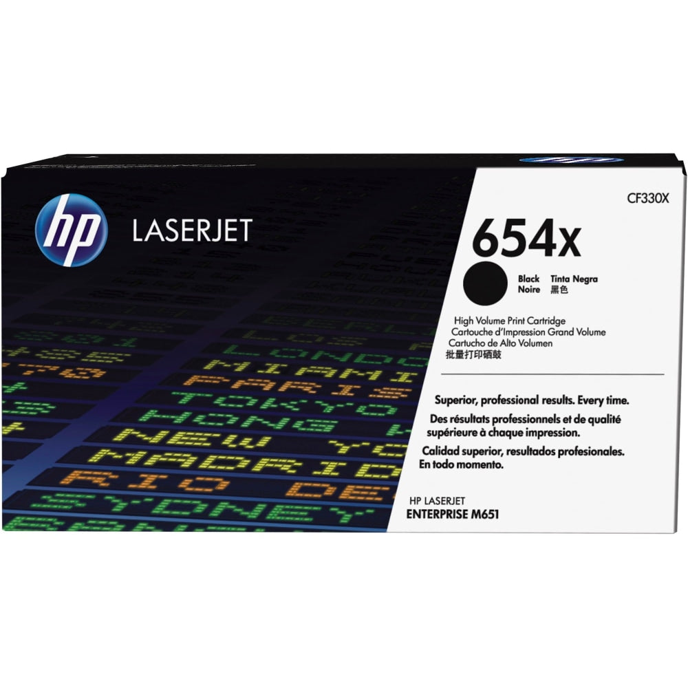 HP 654X Black High Yield Toner Cartridge, CF330XC