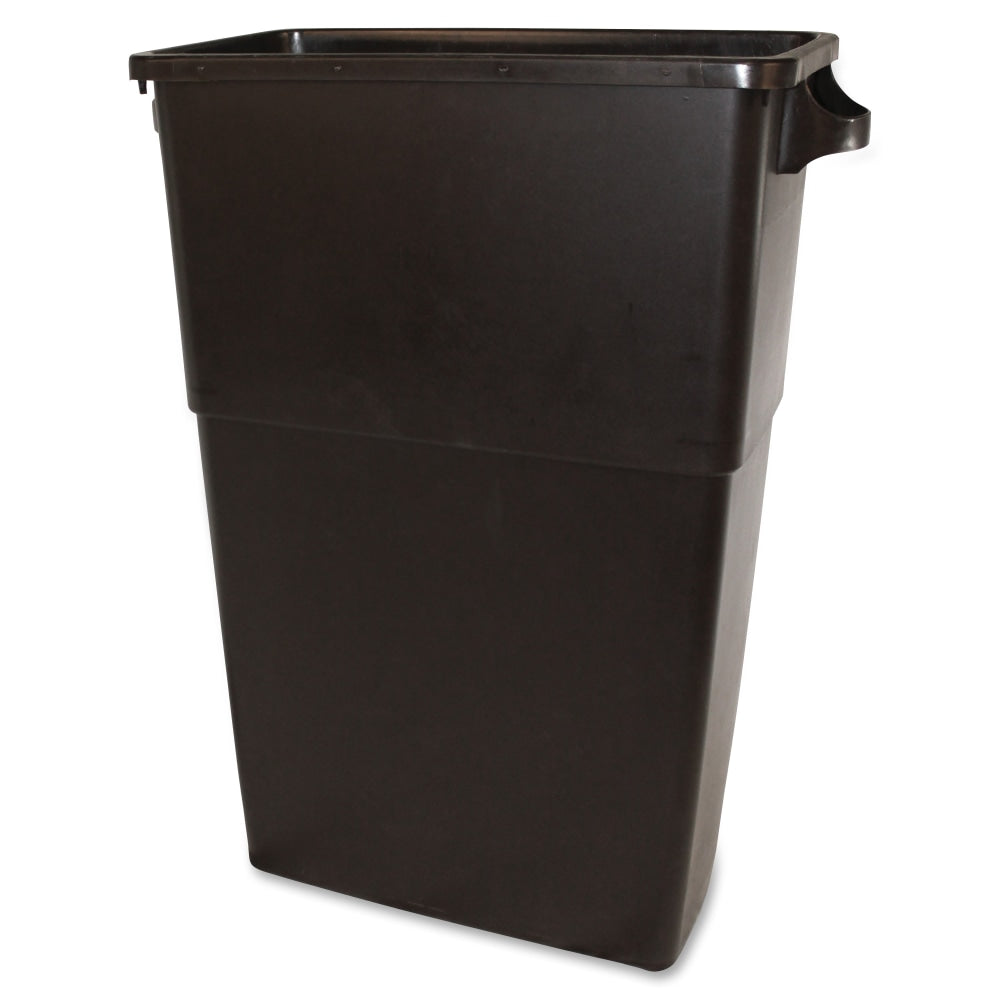 Thin Bin 23-gallon Container - 23 gal Capacity - Handle, Durable - 30in Height x 23in Width - Polyethylene - Brown - 1 Each