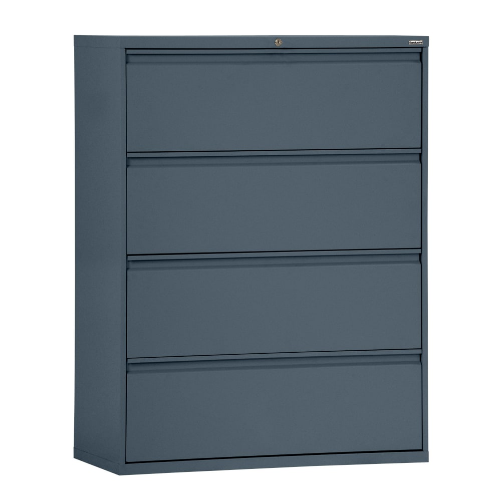 Sandusky 800 36inW x 19-1/4inD Lateral 4-Drawer File Cabinet, Charcoal