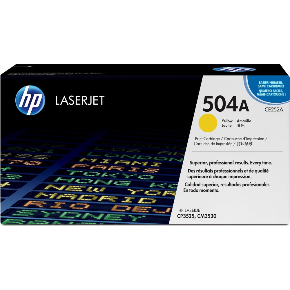 HP 504A Yellow Toner Cartridge, CE252AG