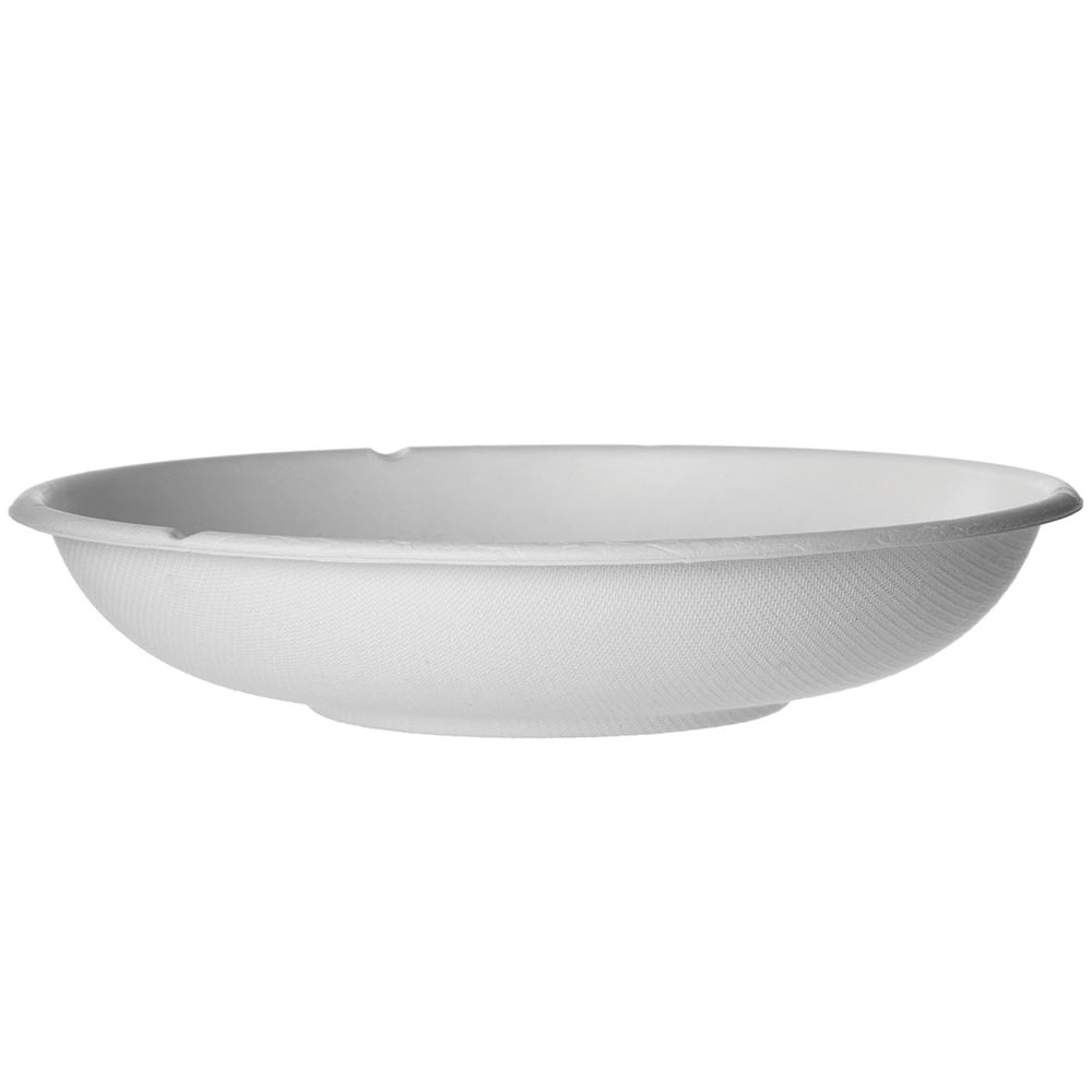 Eco-Products Vanguard WorldView Sugarcane Coupe Bowls, 24 Oz, White, Pack Of 400 Bowls