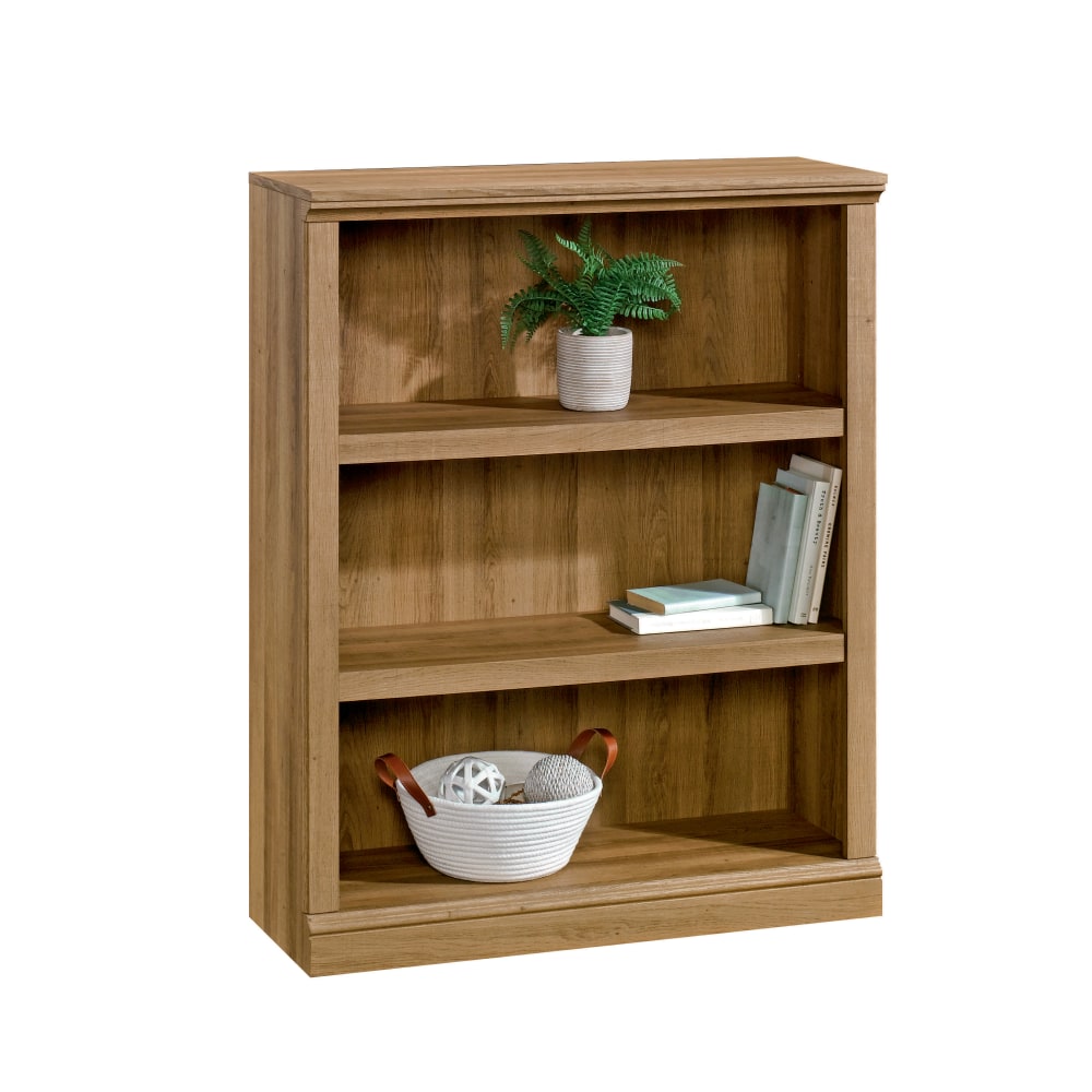 Realspace Premium 44inH 3-Shelf Bookcase, Golden Oak