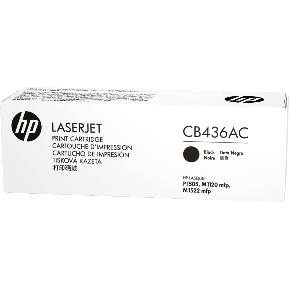 HP 36A Black Toner Cartridge, CB436AC