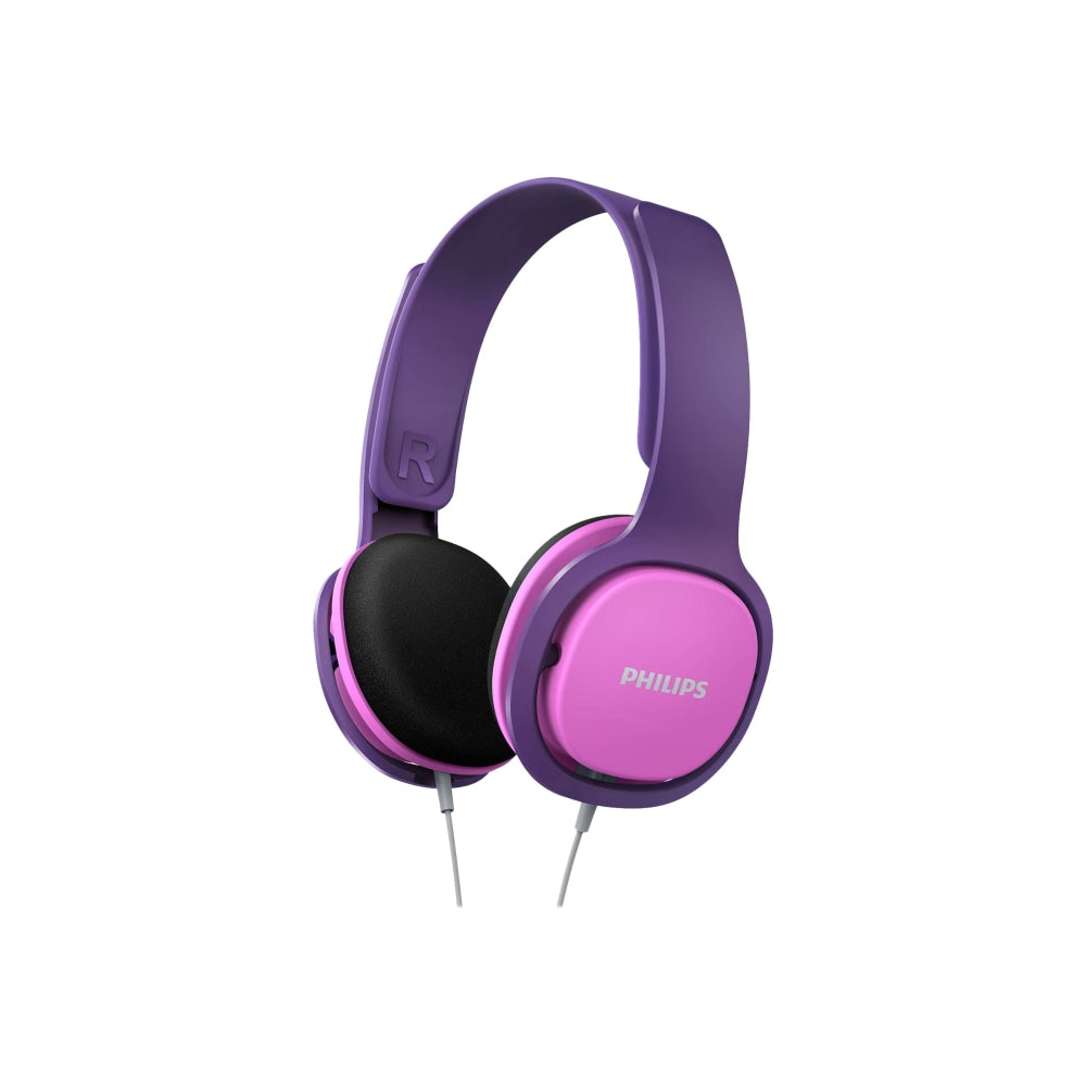 Philips Kids SHK2000PK - Headphones - on-ear - wired - 3.5 mm jack - noise isolating - purple, pink