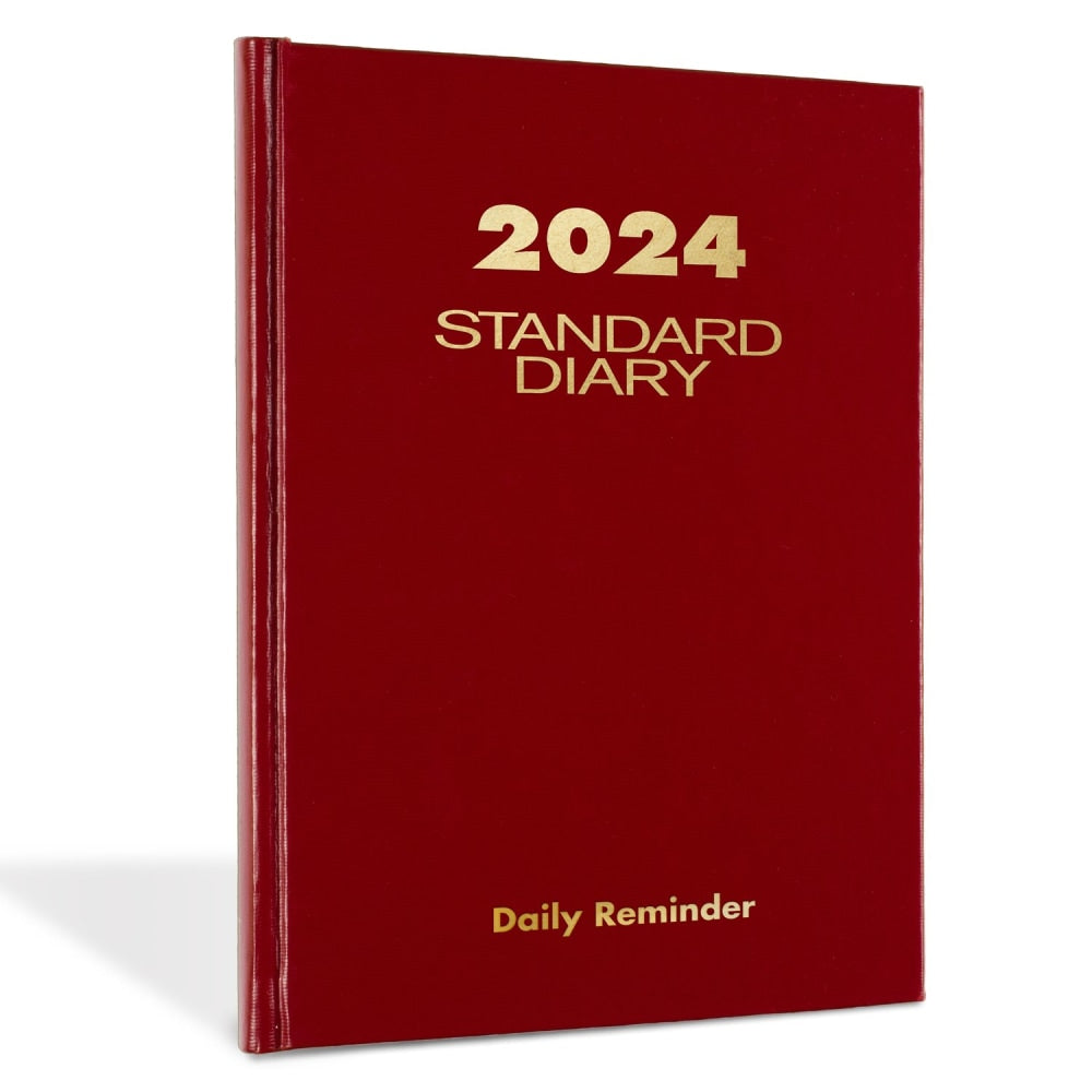 2024 AT-A-GLANCE Standard Daily Reminder Diary, 5-1/2in x 8in, Red, January to December 2024, SD38713