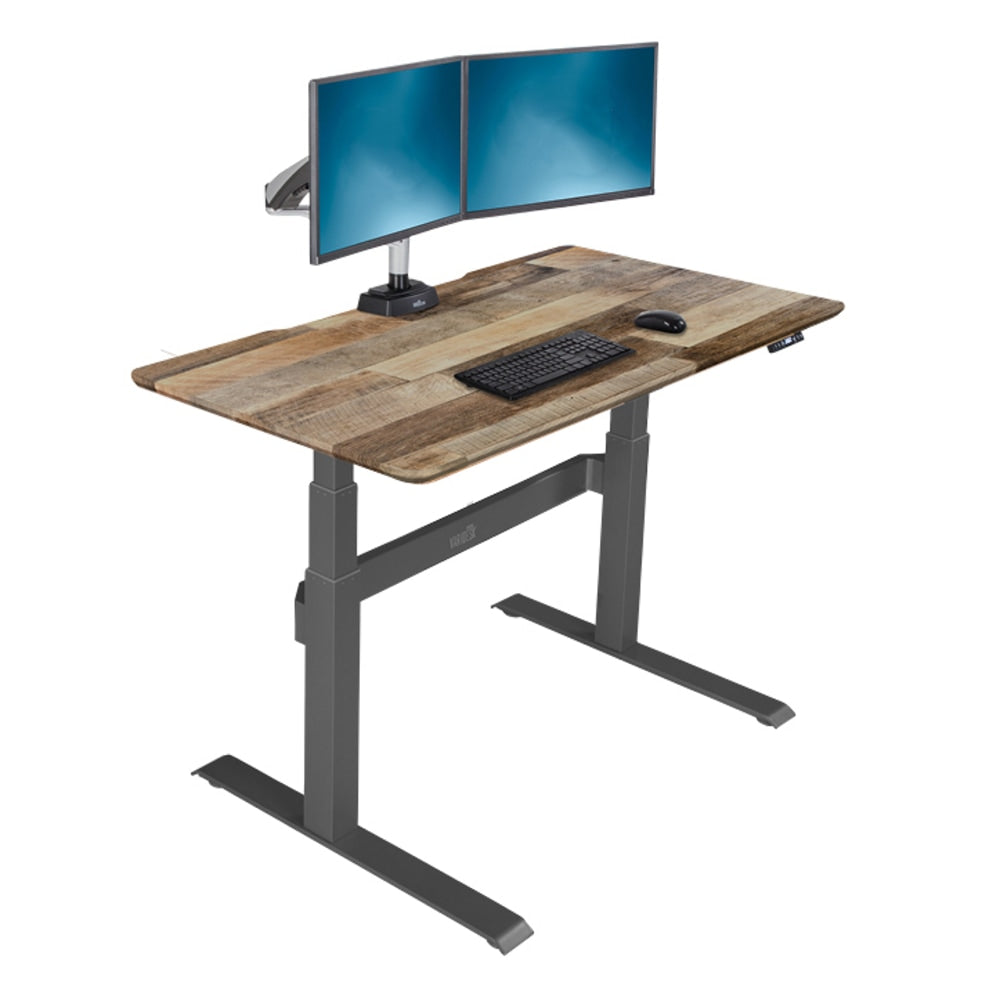 VARIDESK ProDesk 48inW Electric Height-Adjustable Desk, Reclaimed Wood