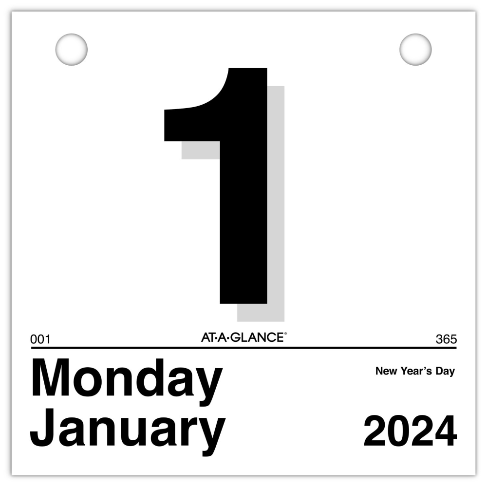 2024 AT-A-GLANCE Today Is" Daily Wall Calendar Refill, 6in x 6in, January to December 2024, K150