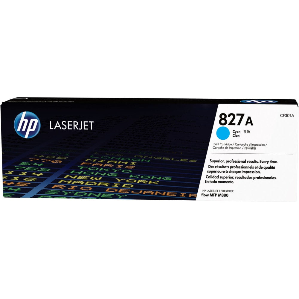 HP 827A Cyan Toner Cartridge, CF301AC