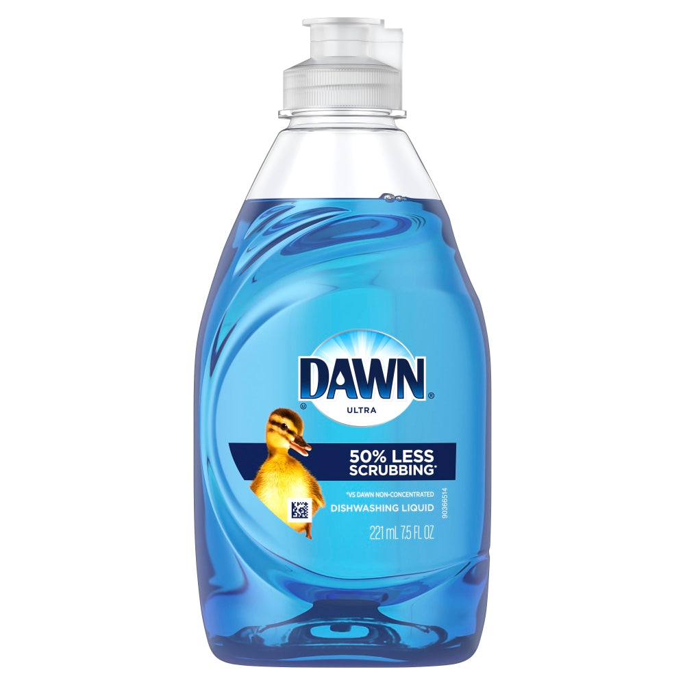 Dawn Ultra Dish Soap Dishwashing Liquid Bottles, Original, 7.5 Fl Oz, Blue, Case Of 12 Bottles