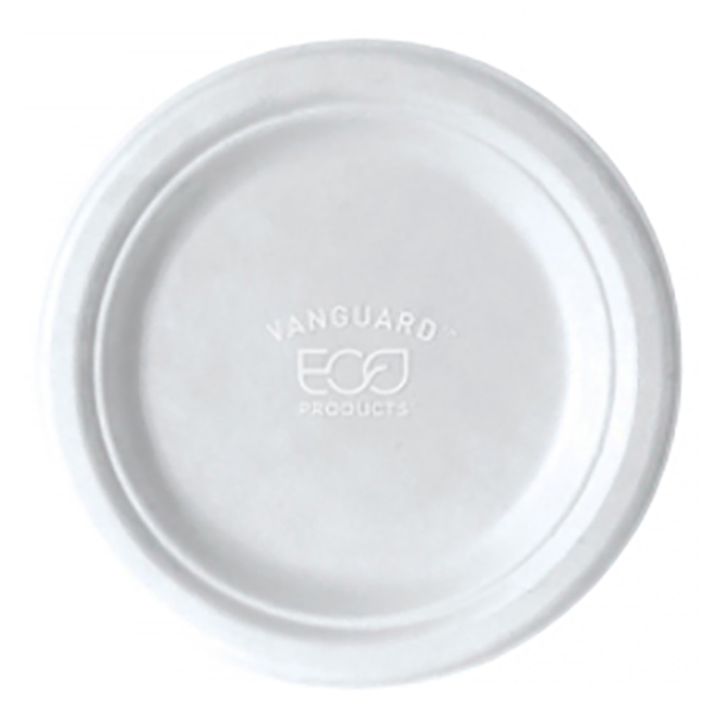 Eco-Products Vanguard Sugarcane Plates, 7in, White, Pack Of 1,000 Plates