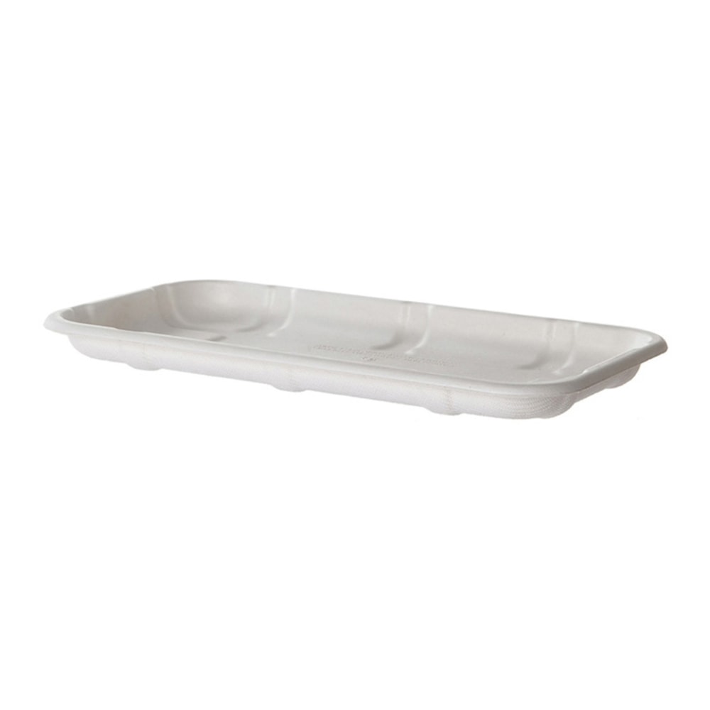 Eco-Products Vanguard Meat And Produce Trays, 11/16inH x 8-5/8inW x 4-13/16inD, White, Pack Of 600 Trays