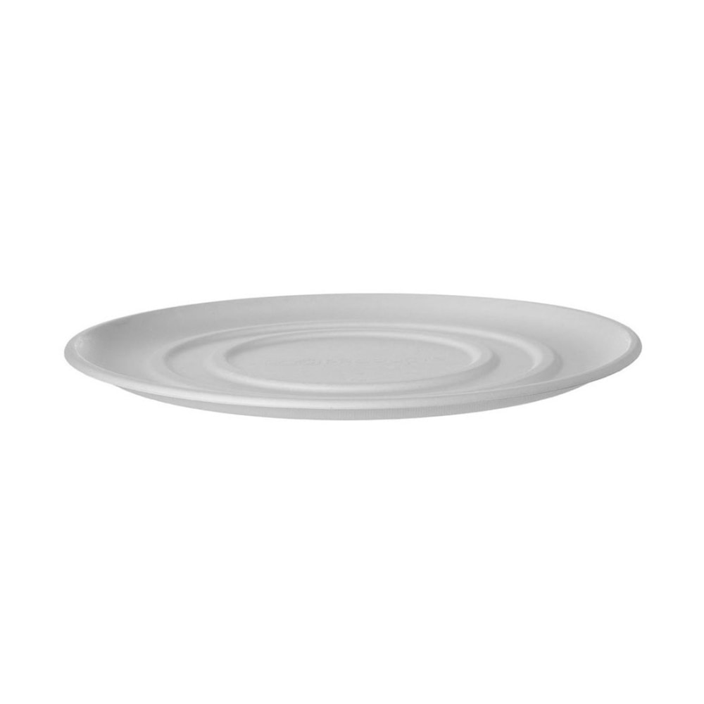 Eco-Products Vanguard Sugarcane Pizza Tray Bases, 14in, White, Pack Of 50 Bases