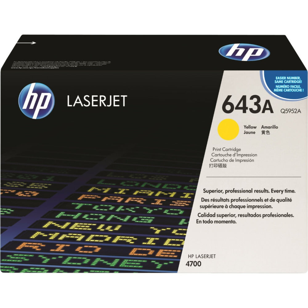 HP 643A Yellow Toner Cartridge, Q5952AC