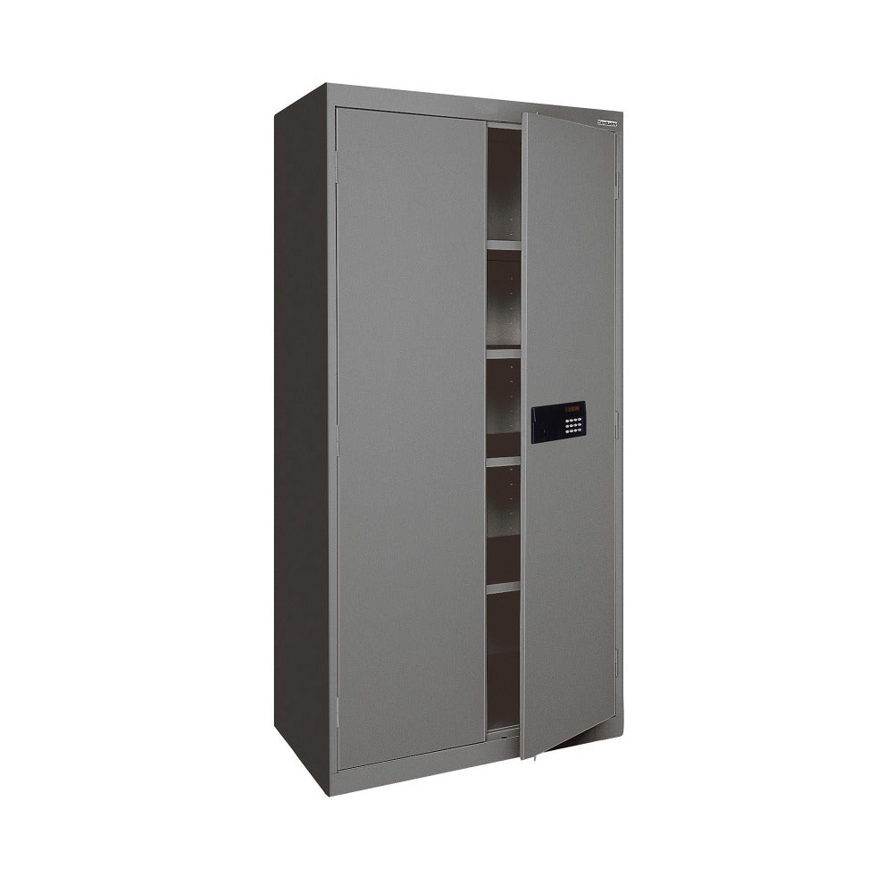 Sandusky Keyless Electronic Storage Cabinet, 72inH x 36inW x 18inD, Charcoal