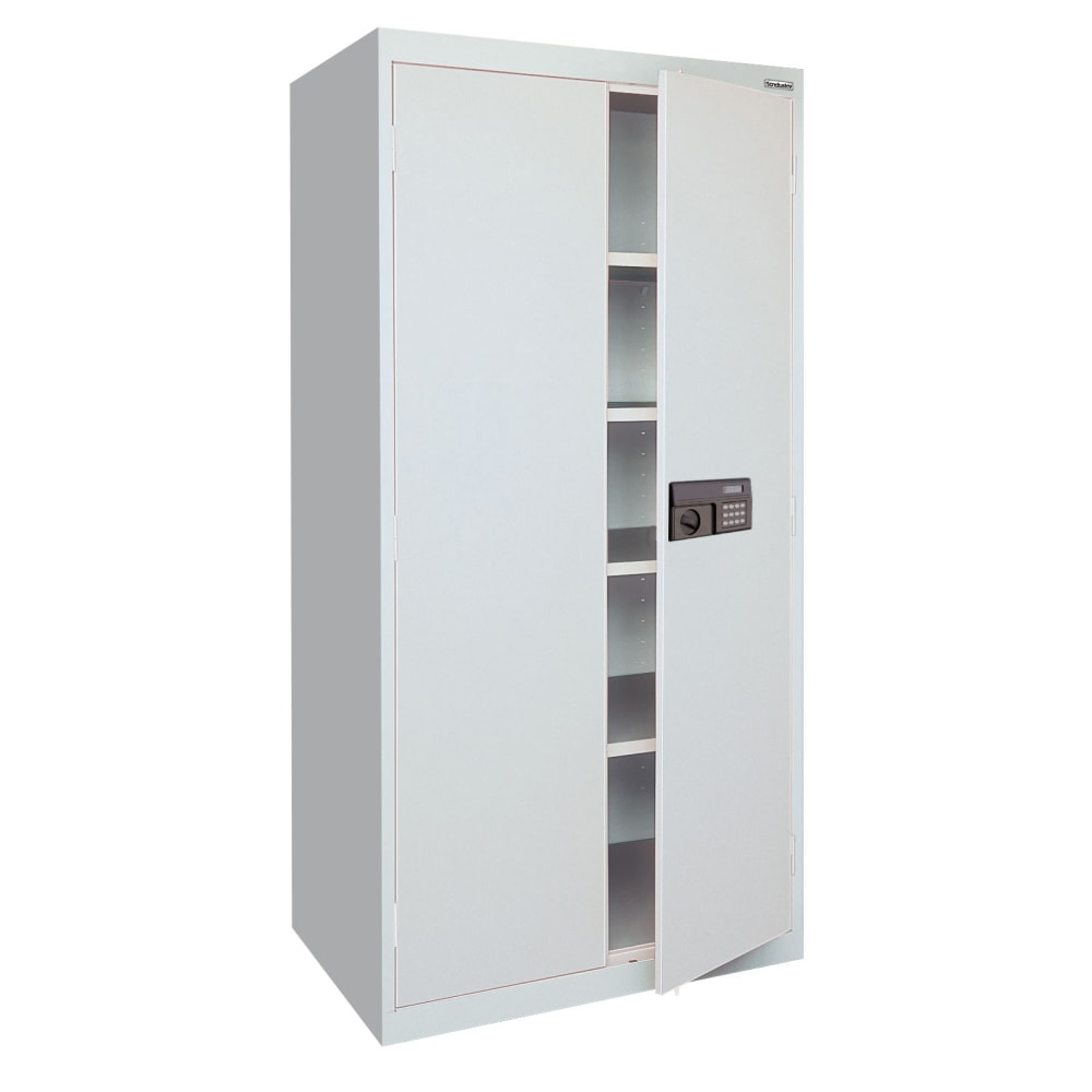 Sandusky Keyless Electronic Storage Cabinet, 72inH x 36inW x 18inD, Dove Gray