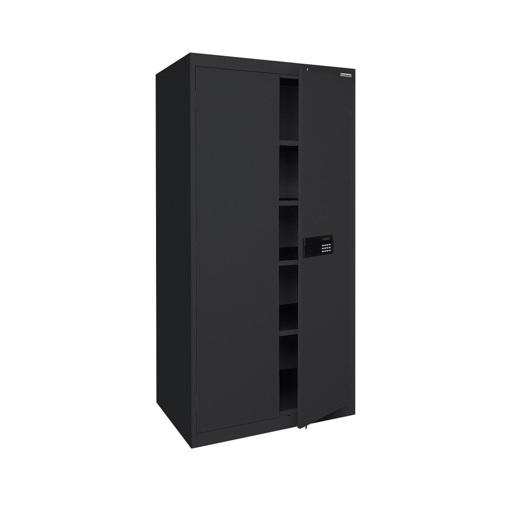 Sandusky Keyless Electronic Storage Cabinet, 72inH x 36inW x 18inD, Black