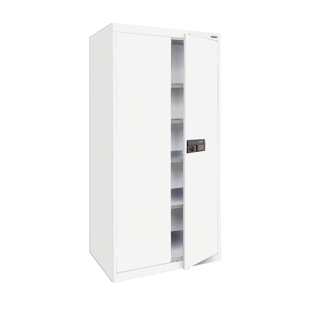 Sandusky Keyless Electronic Storage Cabinet, 72inH x 36inW x 18inD, Standard White