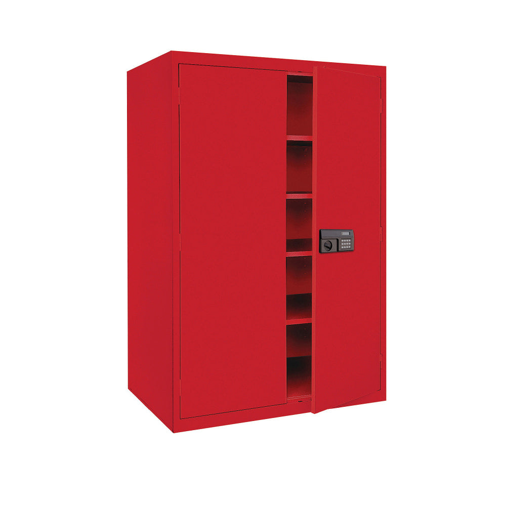 Sandusky Keyless Electronic Storage Cabinet, 78inH x 46inW x 24inD, Red