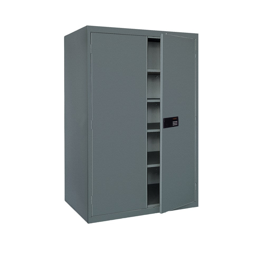 Sandusky Keyless Electronic Storage Cabinet, 78inH x 46inW x 24inD, Charcoal