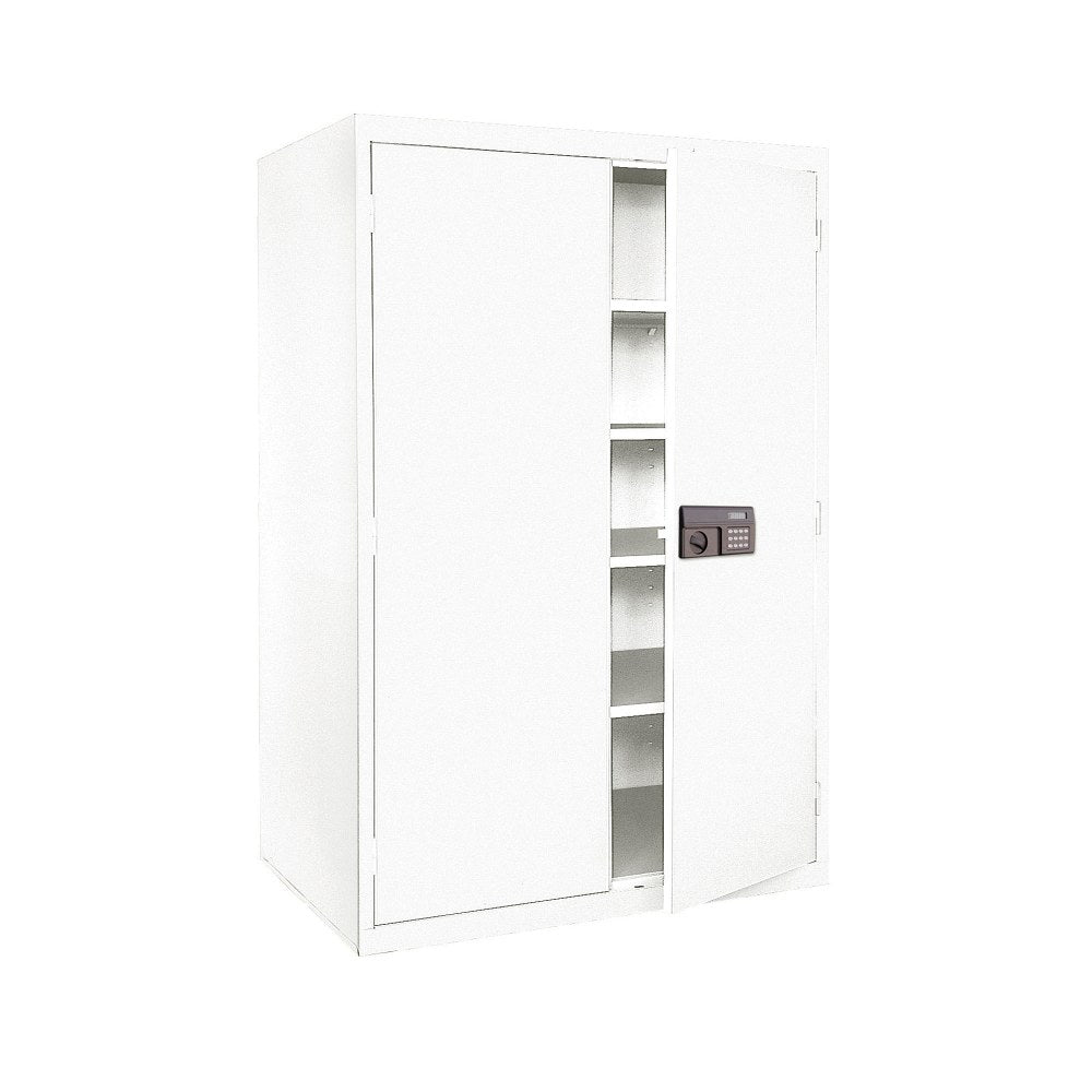 Sandusky Keyless Electronic Storage Cabinet, 78inH x 46inW x 24inD, Standard White