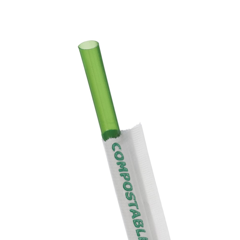 ECO-Products Plastic Straws, Green, Case Of 9,600