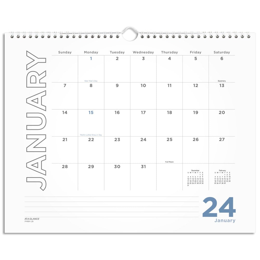 2024 AT-A-GLANCE Monthly Wall Calendar, 15in x 12in, January to December 2024, PM8M28