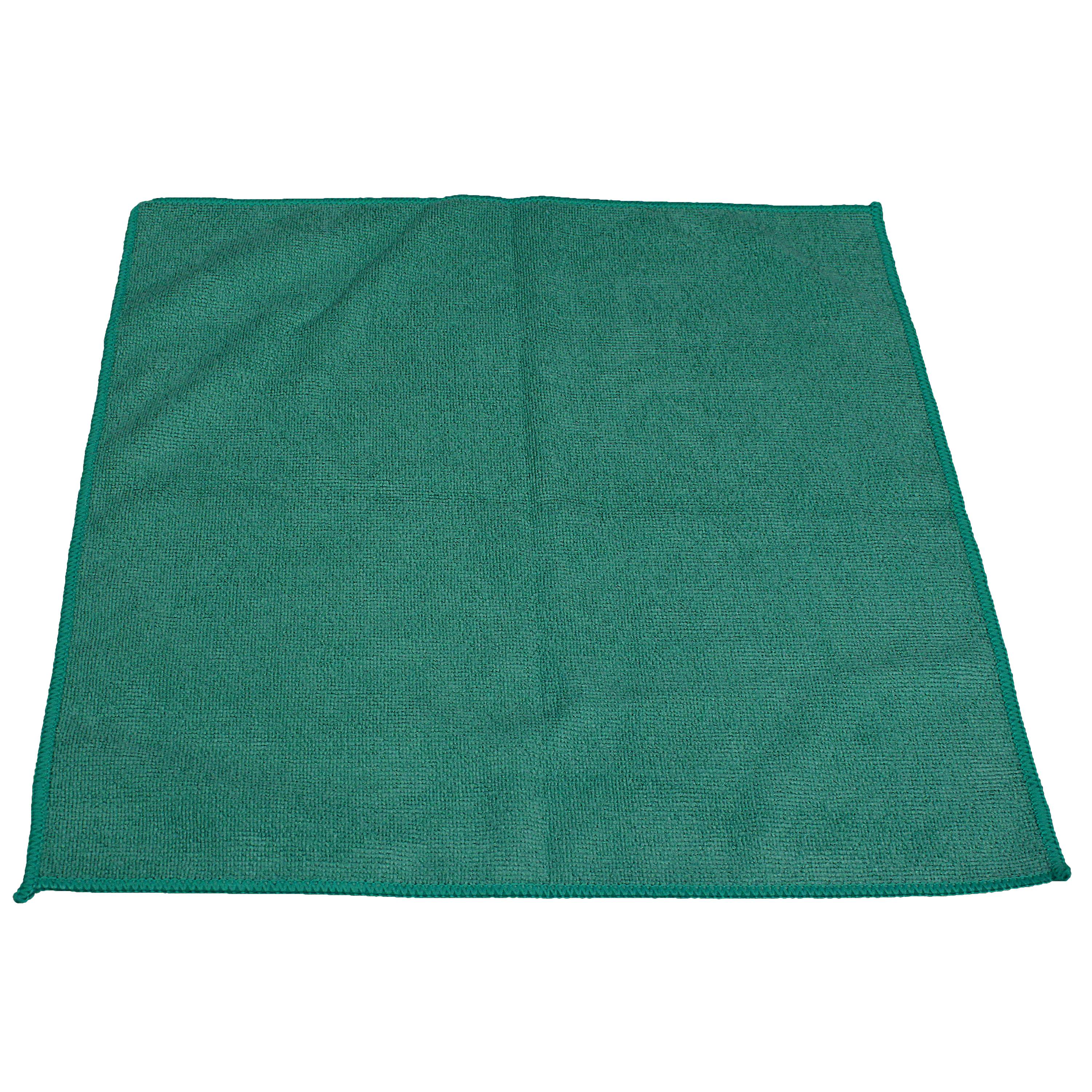 Kleenline Microfiber Cloth, 16” x 16”, Green Pack Of 12