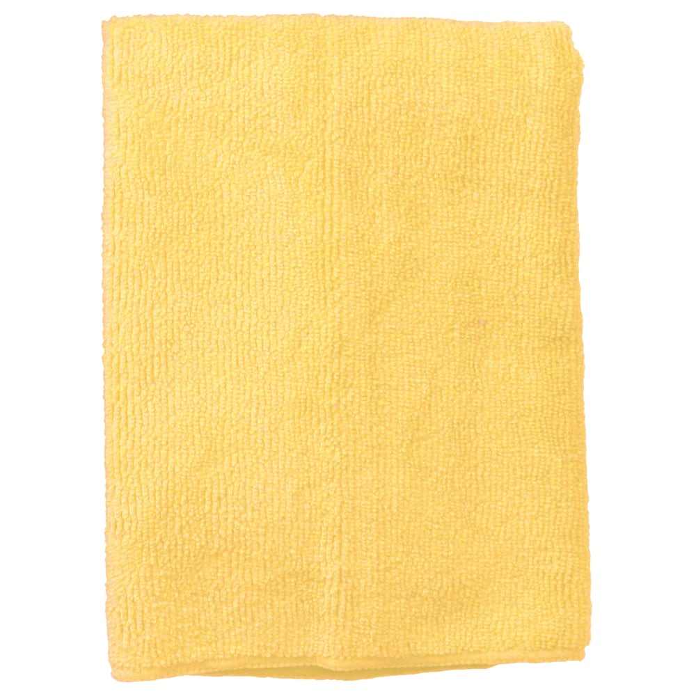 Wilen Standard Duty Microfiber Cloths, 16in, Yellow, Pack Of 12