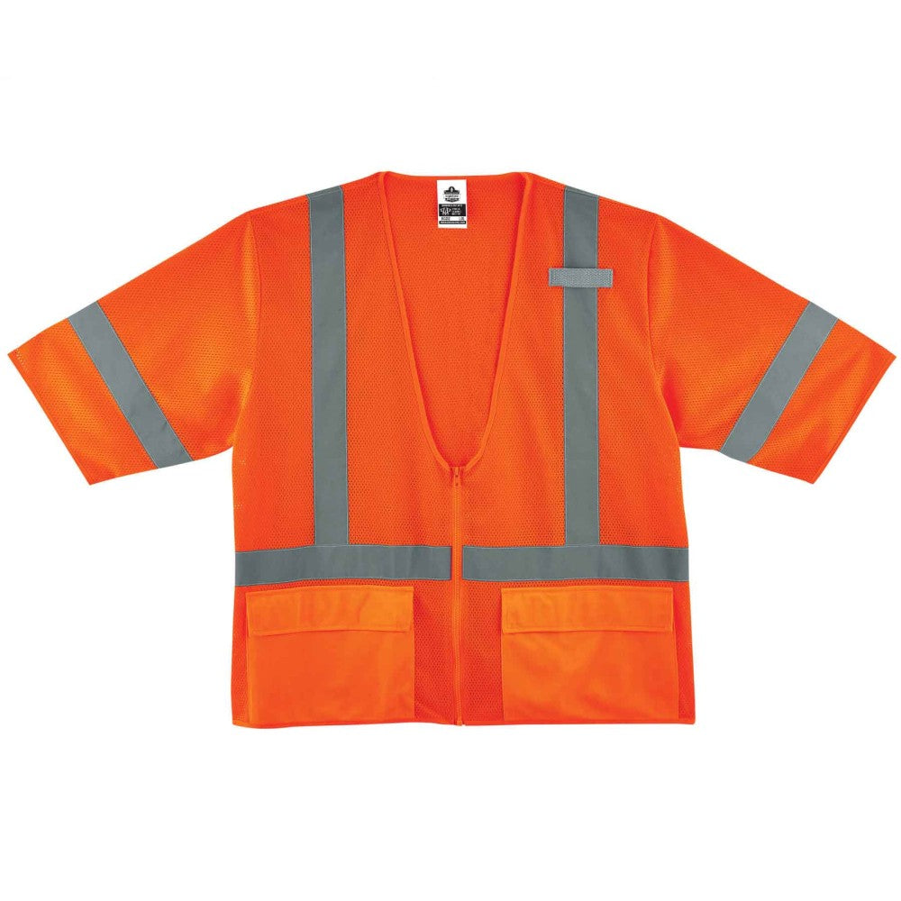 Ergodyne GloWear Safety Vest, Standard, Type-R Class 3, Small/Medium, Orange, 8320Z