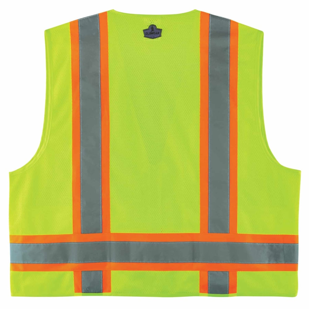 Ergodyne GloWear Safety Vest, 2-Tone Surveyors, Type-R Class 2, XX-Large/3X, Lime, 8248Z