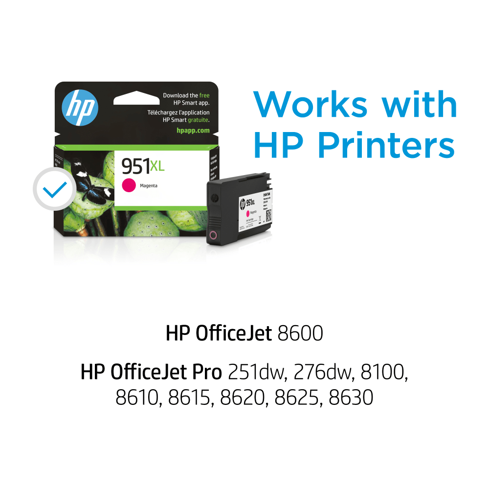 HP 951XL Magenta High-Yield Ink Cartridge, CN047AN