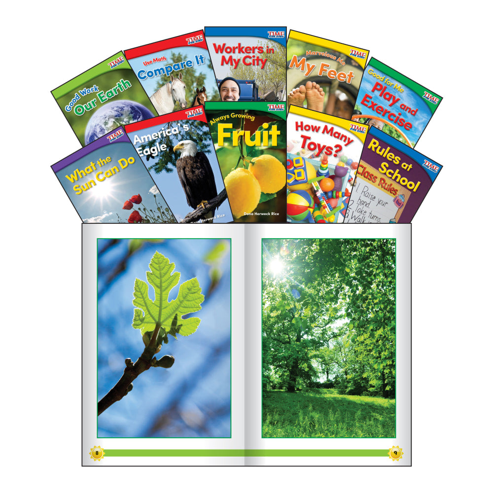 Teacher Created Materials TIME FOR KIDS Nonfiction Book Set, Set 2, Set Of 10 Books, Kindergarten