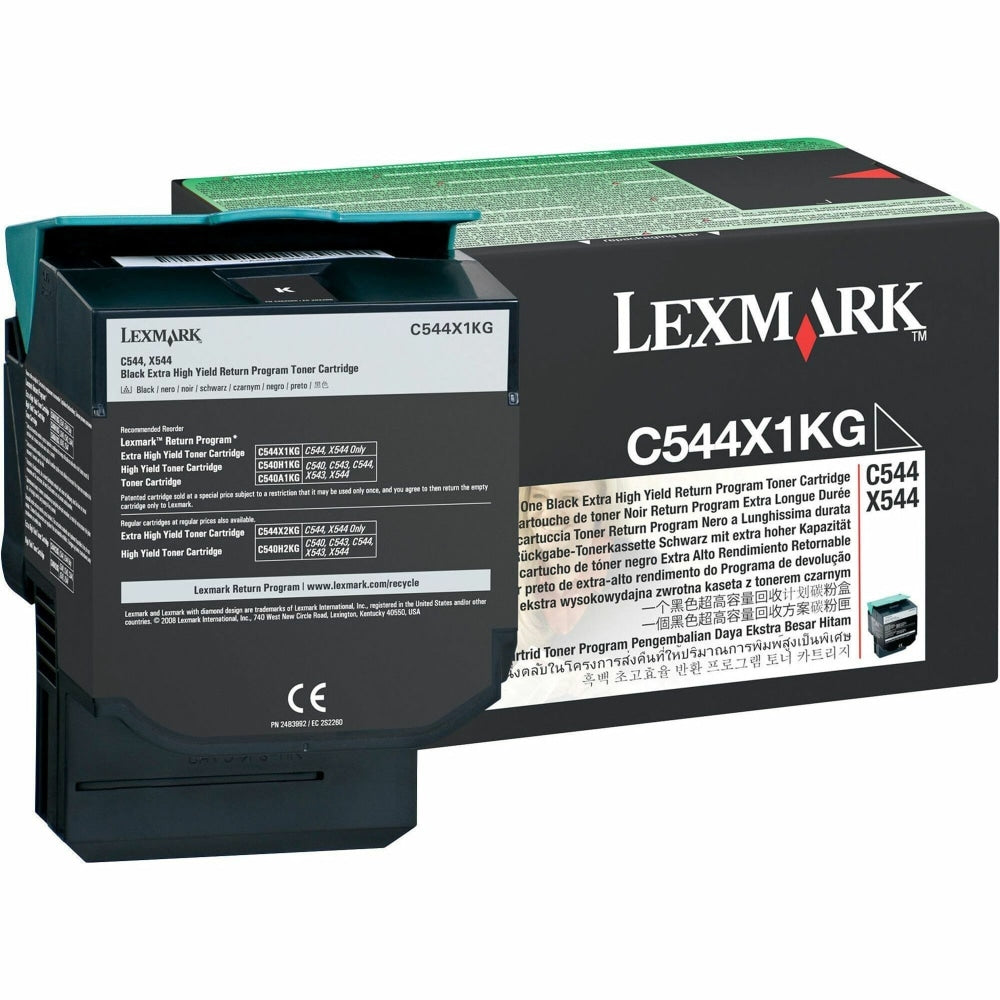 Lexmark C544X1KG Black High Yield Return Program Toner Cartridge