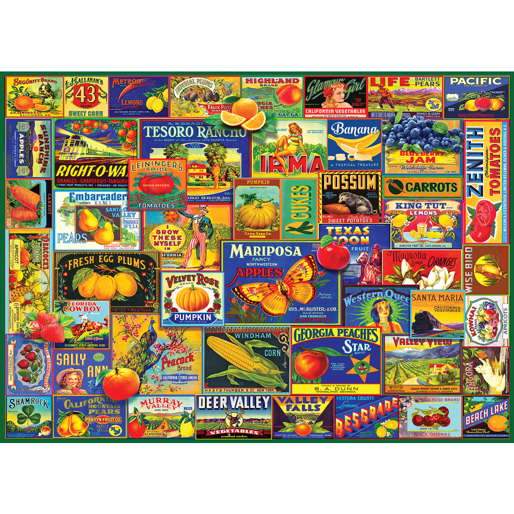 Willow Creek Press 1,000-Piece Puzzle, Fruits & Veggies