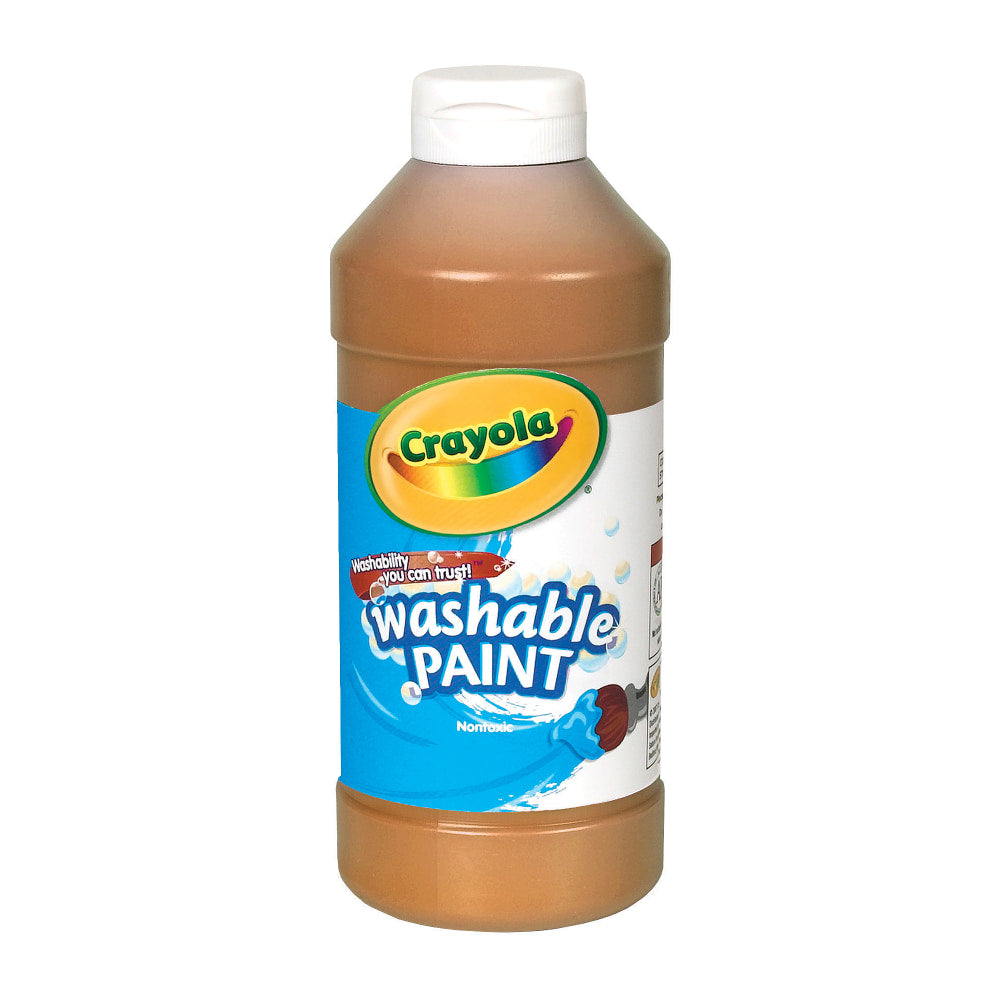 Crayola Washable Paint, Brown, 16 Oz