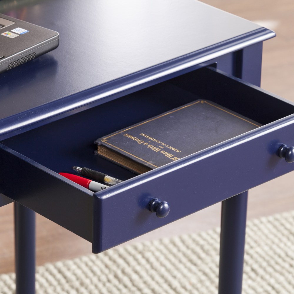 SEI Furniture Janice Farmhouse 43inW Writing Desk With 2-Drawers, Navy