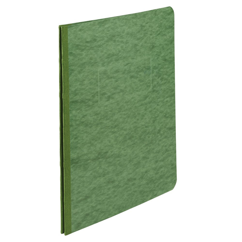 ACCO Pressboard Report Cover With Fastener, Side Bound, 8 1/2in x 11in, 60% Recycled, Dark Green