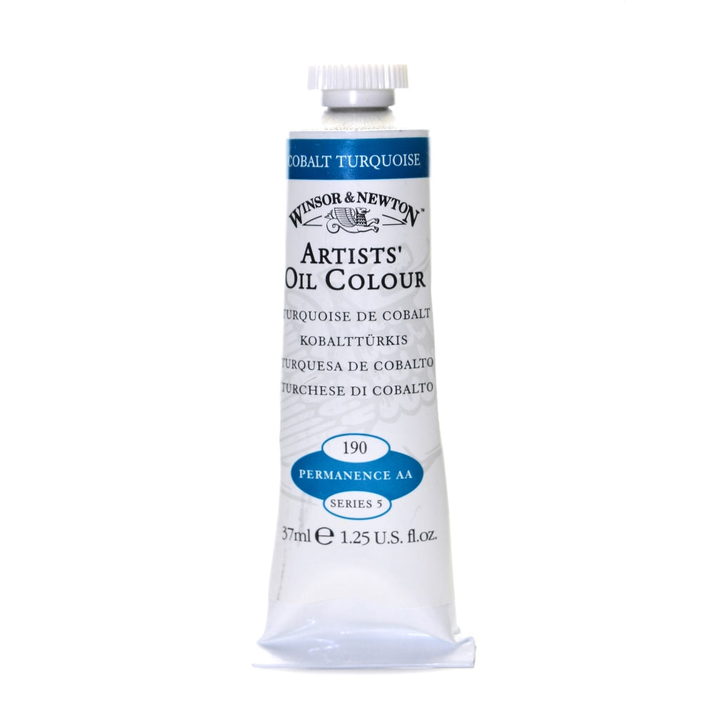 Winsor & Newton Artists Oil Colors, 37 mL, Cobalt Turquoise, 190