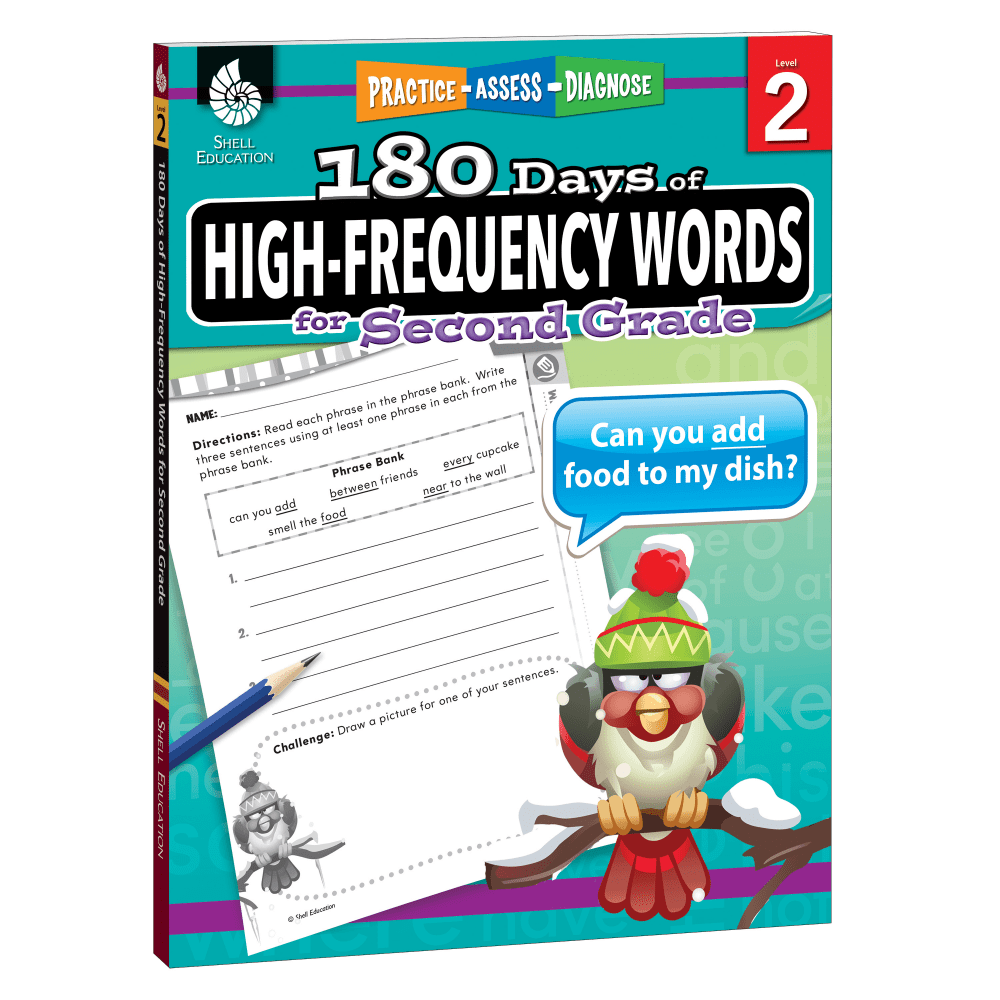 Shell Education 180 Days Of High-Frequency Words, Grade 2