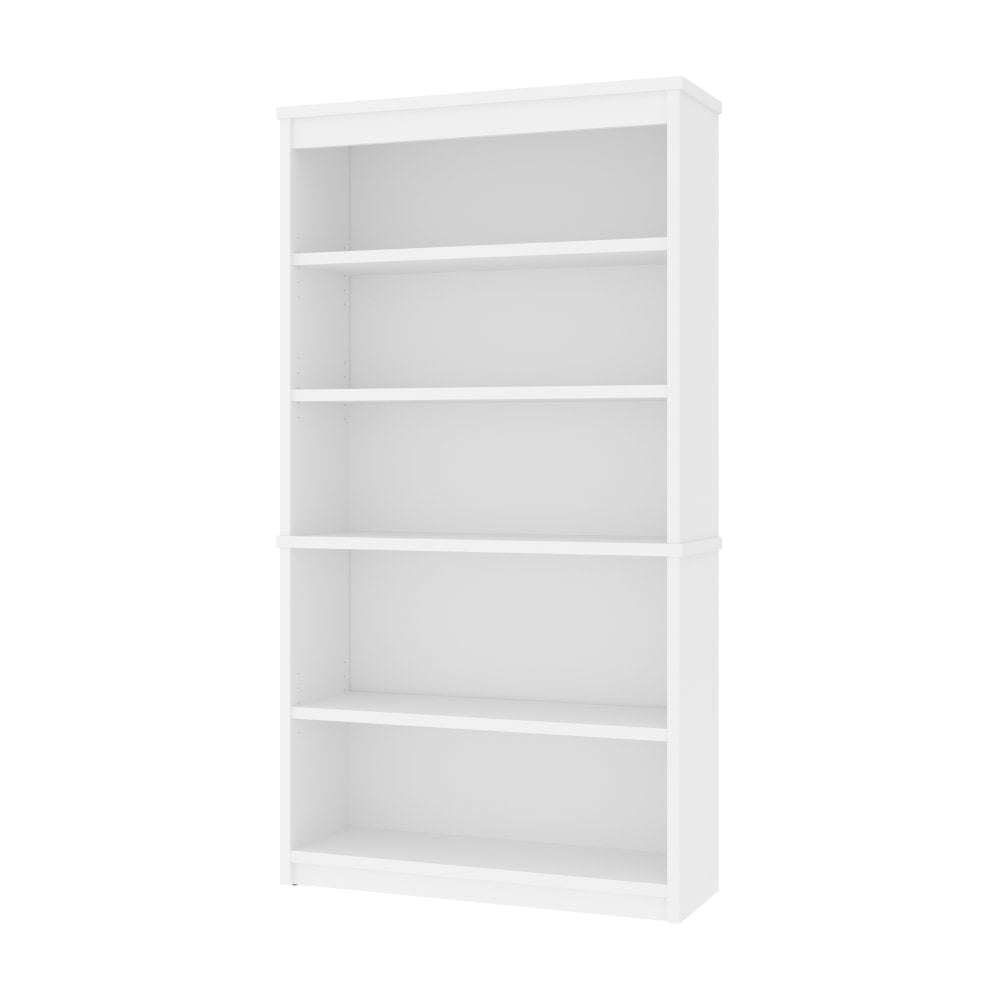 Bestar Universel 66inH 5-Shelf Bookcase, White