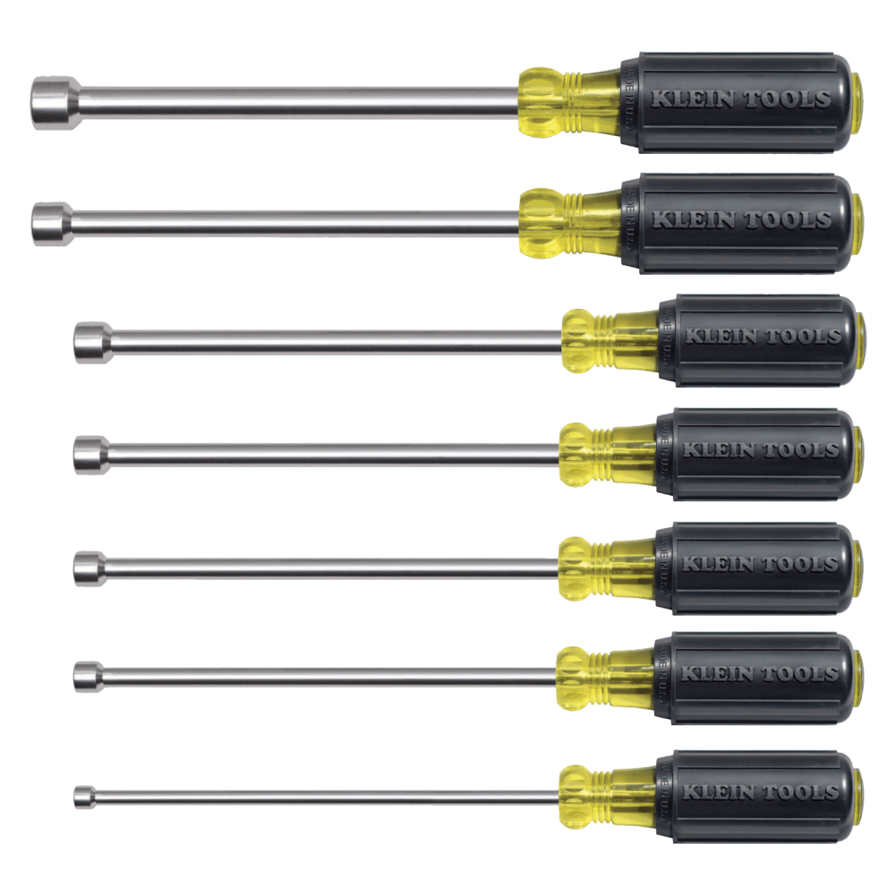 Klein Tools 409-647M 7-Piece Long Cushion-Grip Nut Driver Set