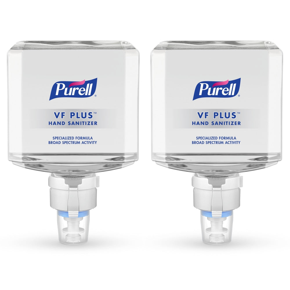 Purell VF PLUS Gel Hand Sanitizer Refills For ES4 Push-Style Hand Sanitizer Dispensers, Fragrance Free, 40.6 Oz, Case Of 2 Refills