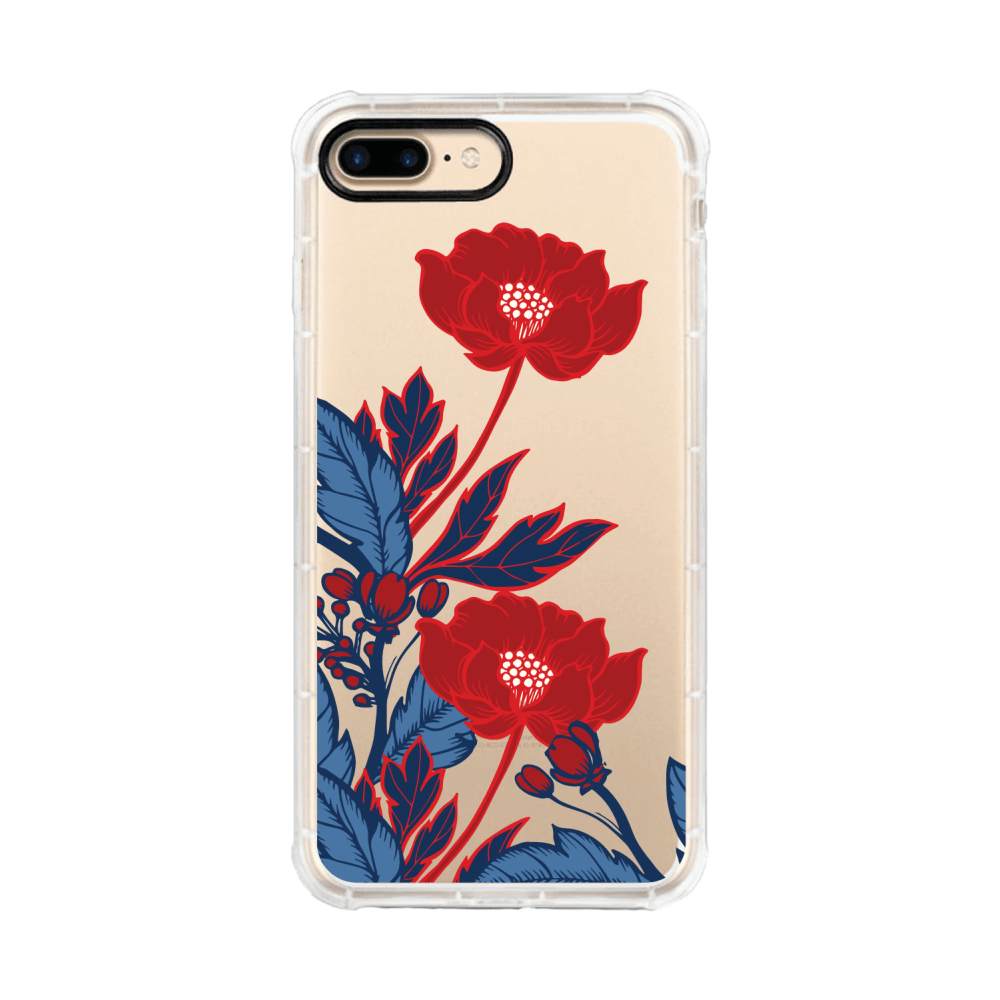 OTM Essentials Tough Edge Case For iPhone 7+/8+, Red Poppies, OP-RP-Z124A