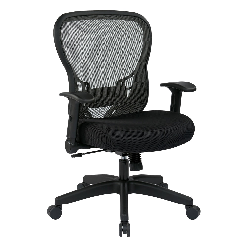 Office Star SPACE Seating Deluxe R2 SpaceGrid Task Chair, Black