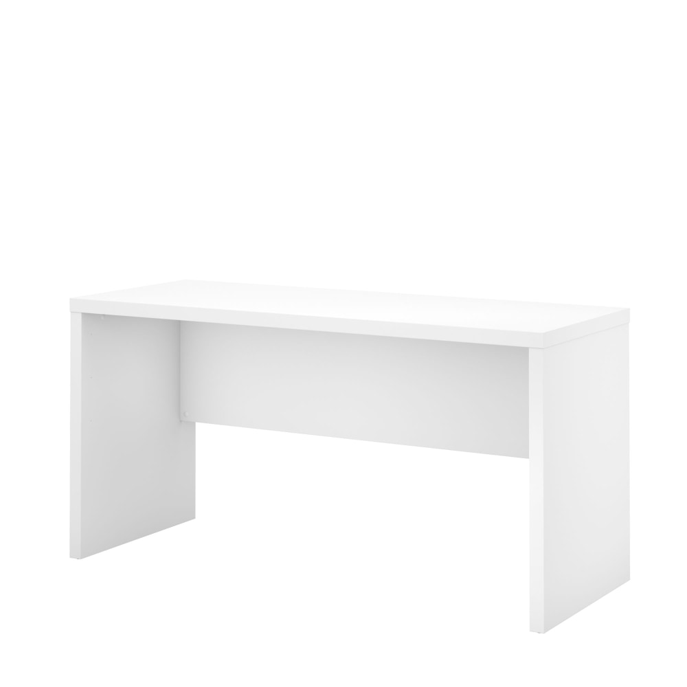 Bush Business Furniture Echo 60inW Credenza Computer Desk, Pure White, Standard Delivery