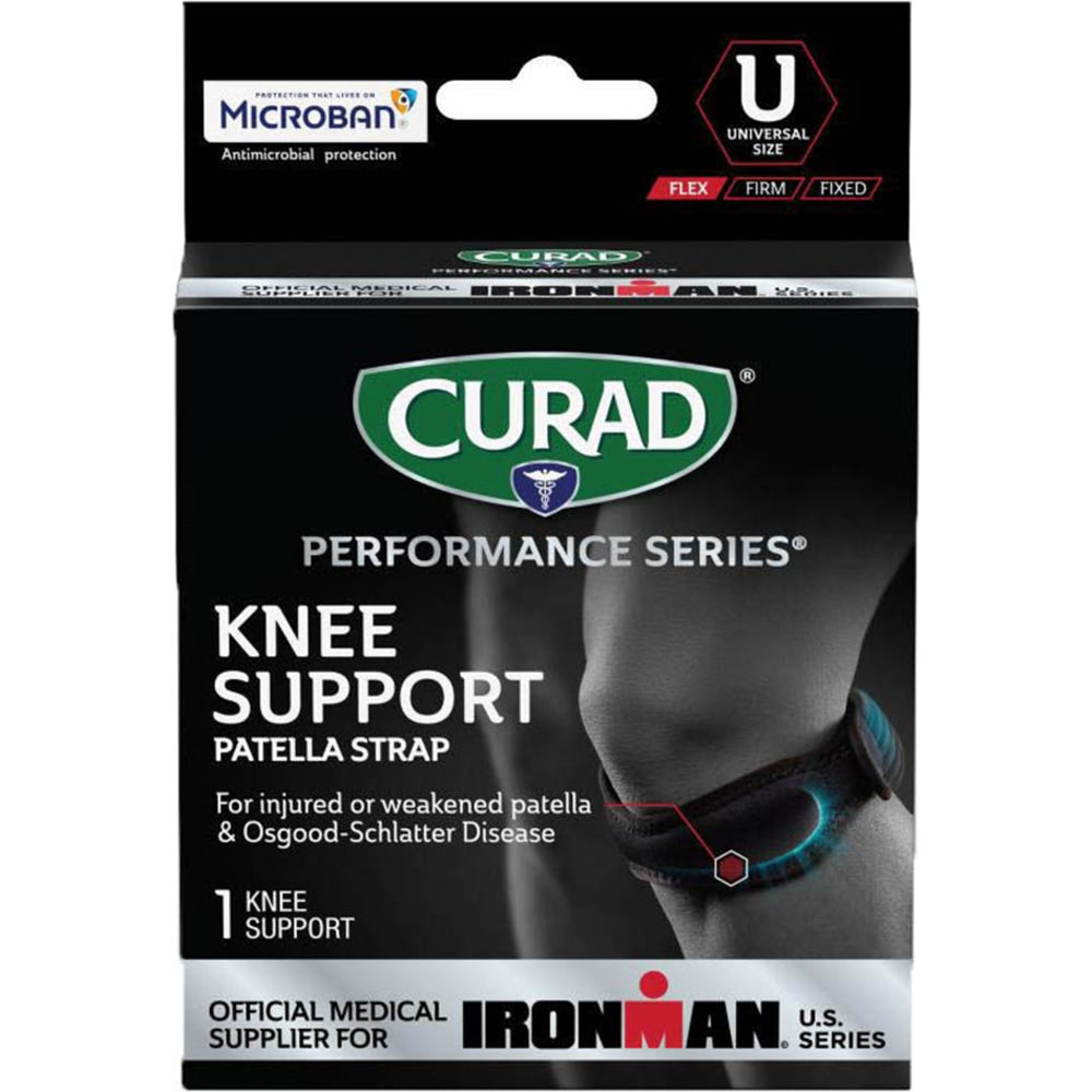 CURAD Performance Series Patella Strap Knee Support, Universal, Black